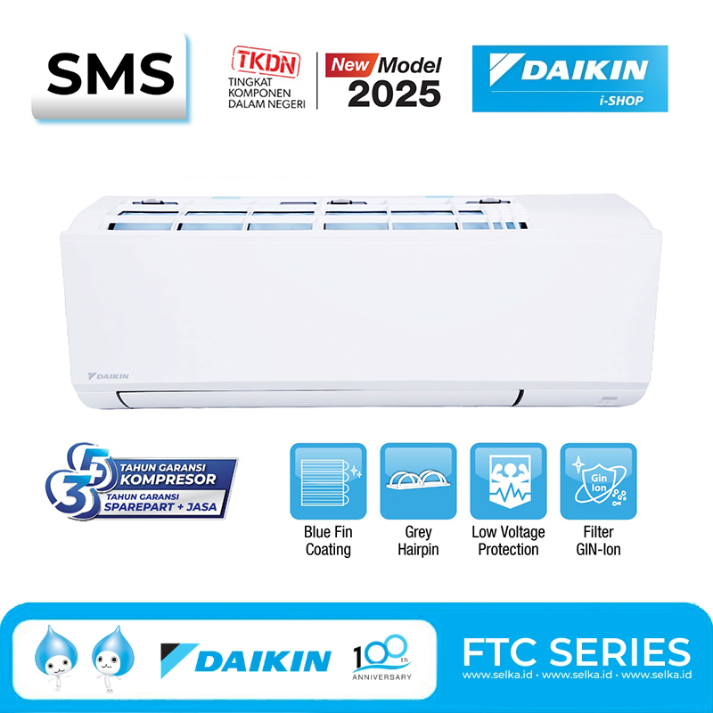  DAIKIN FTC15YV14 AC SPLIT 1/2 PK SUPER MINI SPLIT SERIES STANDARD